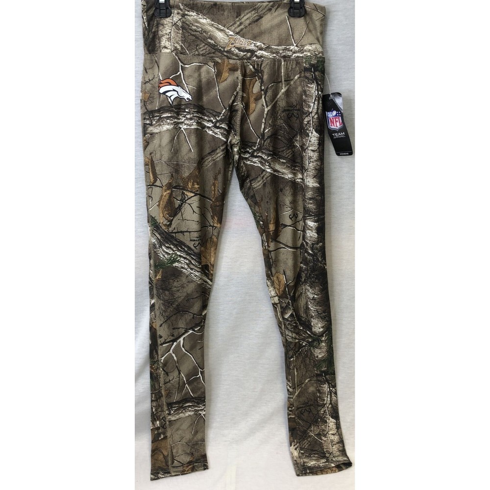 Majestic Zubaz Denver Broncos NFL Women's Camo Print Leggings, stretch Size  S